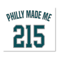 philly made me 215 philadelphia eagles t-shirt