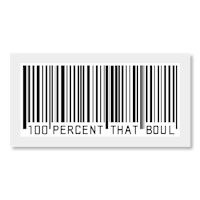 a barcode with the words 100 percent that soul