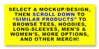 a sign that says select mockup design then scroll down similar products